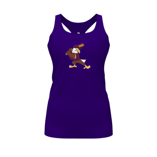 [FT0TRBPP-FYS-LOGO2] Decker Racerback Tank Top (Female Youth S, Purple, Logo 2)