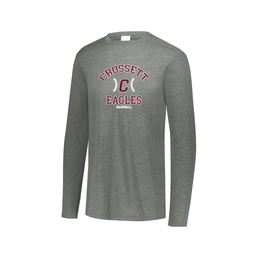 [FTLCUBGY-AXS-LOGO3] Decker Men's Tri-Blend T-Shirt - Long Sleeve (Adult XS, Gray, Logo 3)