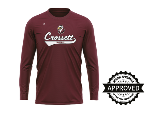 Crossett High School - Maroon LSL Crew Neck Jersey '25